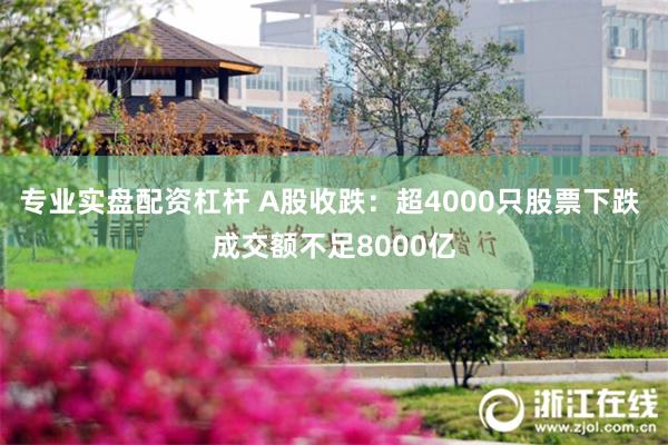 专业实盘配资杠杆 A股收跌：超4000只股票下跌 成交额不足8000亿