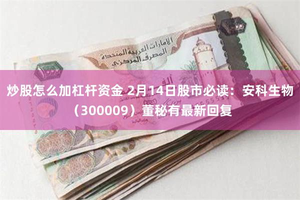 炒股怎么加杠杆资金 2月14日股市必读：安科生物（300009）董秘有最新回复